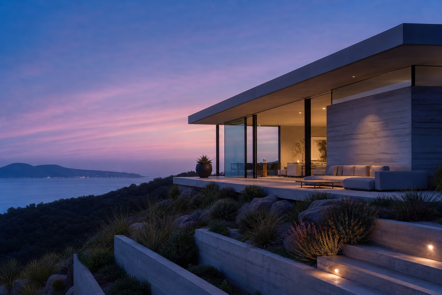 Late daylight moving across a finished Lumen interior, the room quiet and ready to be used.
